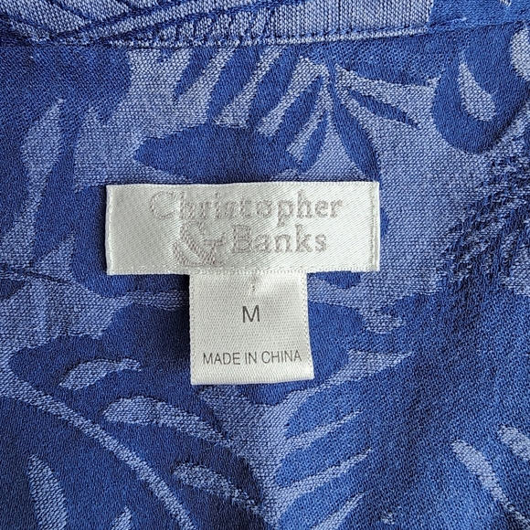 Christopher & Banks Blue Floral Lightweight Shirt Jacket - Picture 3 of 15